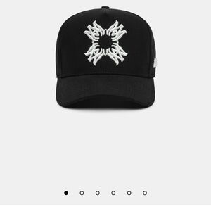 AMIRI Black Baseball Cap with White Star Embroidery